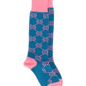 Authentic Gucci pink and blue socks